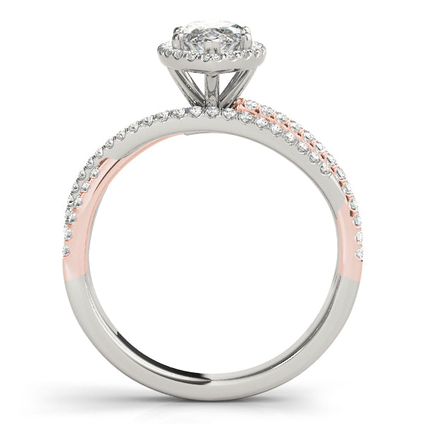 Marquise Halo Split Shank Diamond Engagement Ring - Elgrissy Diamonds