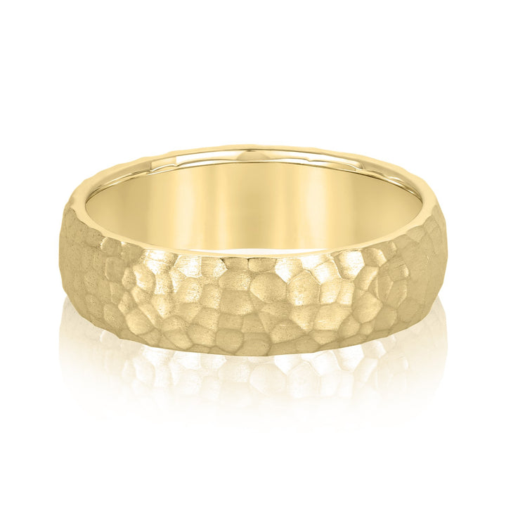 Elgrissy Diamonds Men's Hammered Band