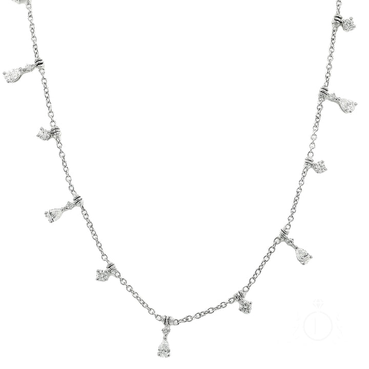 White Gold Floating Diamonds Choker (0. 88 Ct. Tw.) for Rent