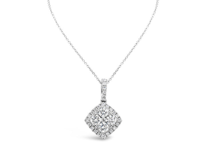 East West Cushion Custer Pendant - Elgrissy Diamonds