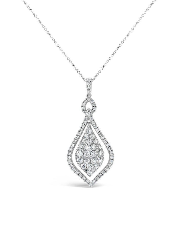 Modern TearDrop Float Pendant - Elgrissy Diamonds