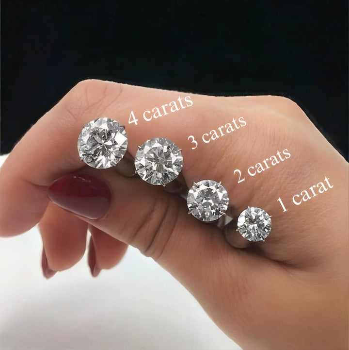 14K White Gold Lab Grown Diamond Stud Earrings (4 ct. tw.) for Rent
