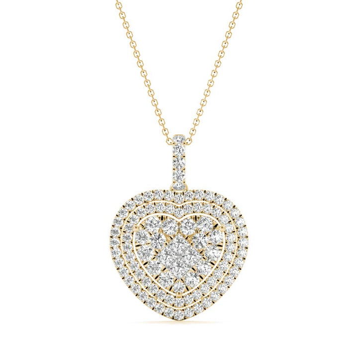 Double Halo Heart Cluster in YG - Elgrissy Diamonds