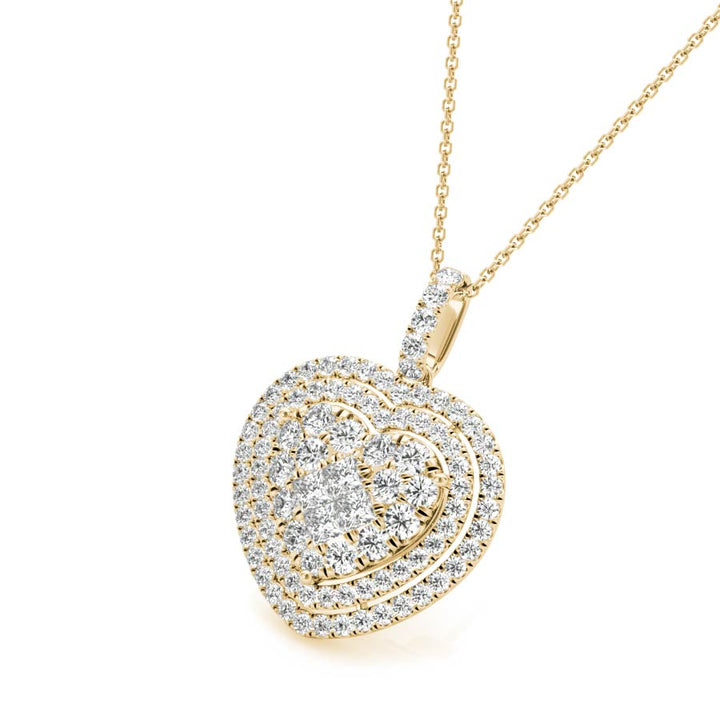 Double Halo Heart Cluster in YG - Elgrissy Diamonds
