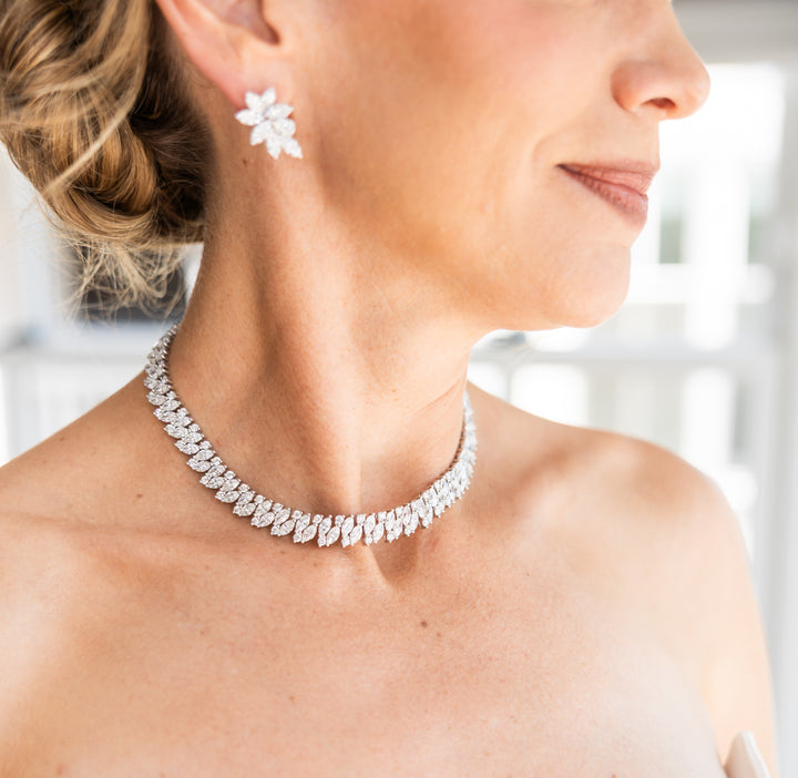 Flower Cluster Statement Earrings for Rent