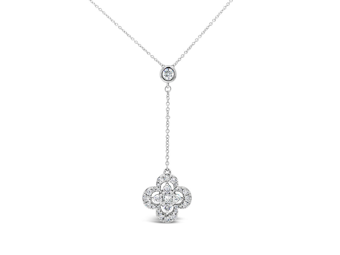 Flower Drop Pendant - Elgrissy Diamonds