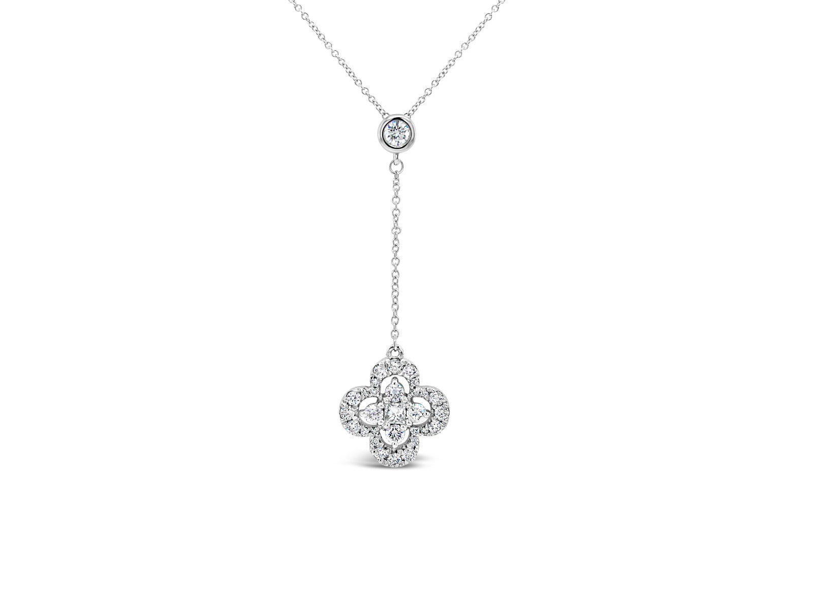 Flower Drop Pendant - Elgrissy Diamonds