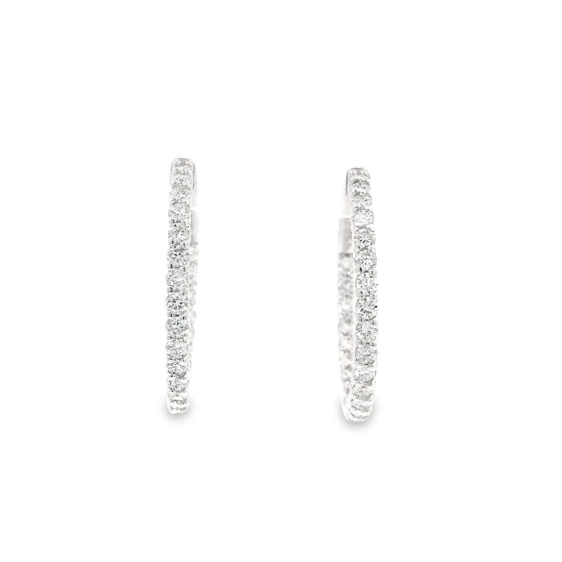 Mini Lab Grown Diamonds Hoops - Elgrissy Diamonds