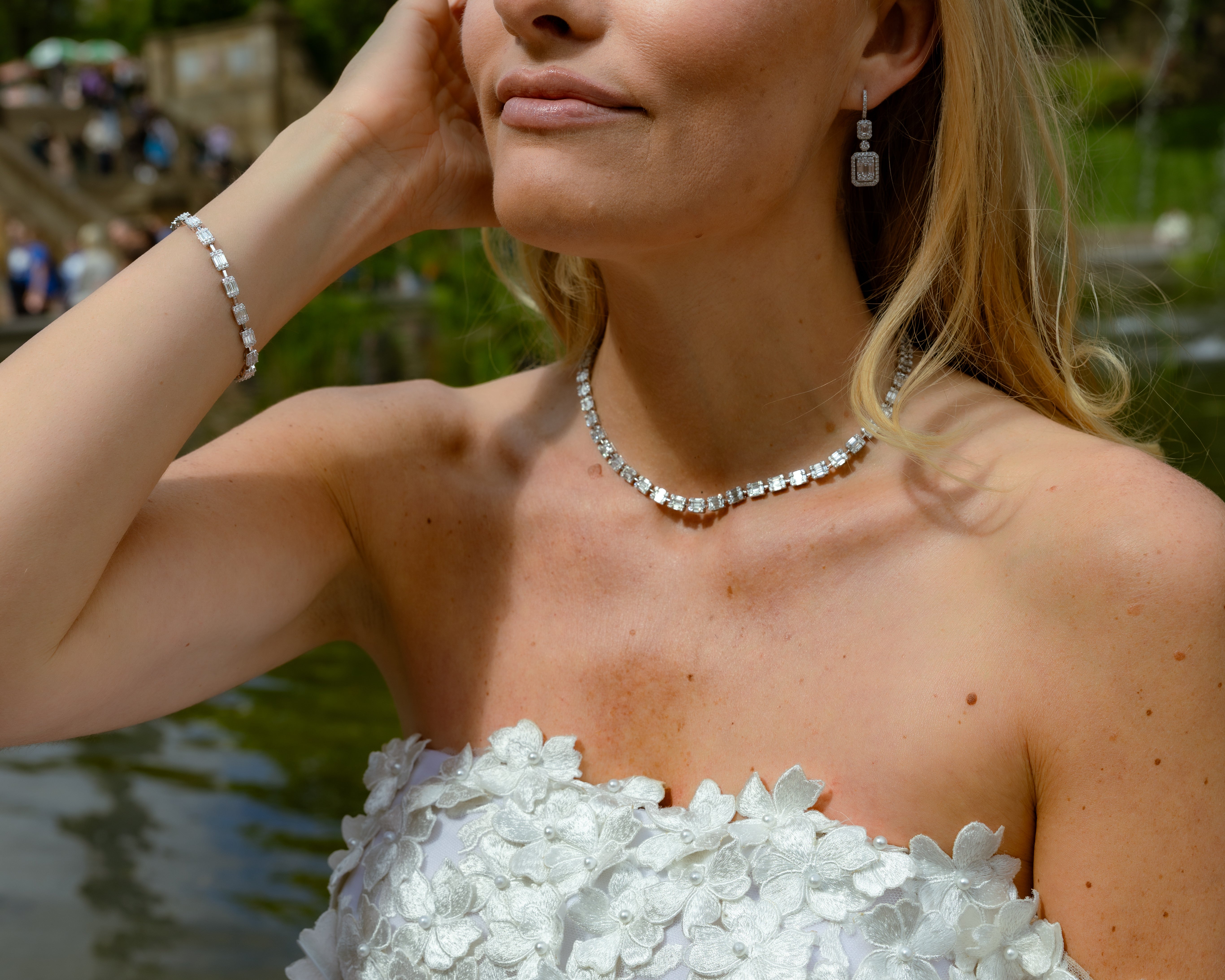 Emerald Illusion Baguette Tennis Bracelet