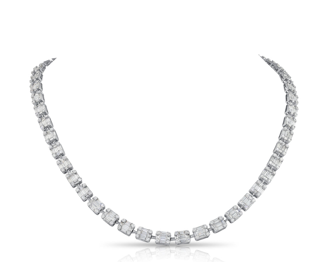 Emerald Illusion Statement Necklace for sale