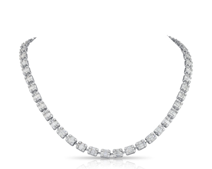 Emerald Illusion Statement Necklace for sale