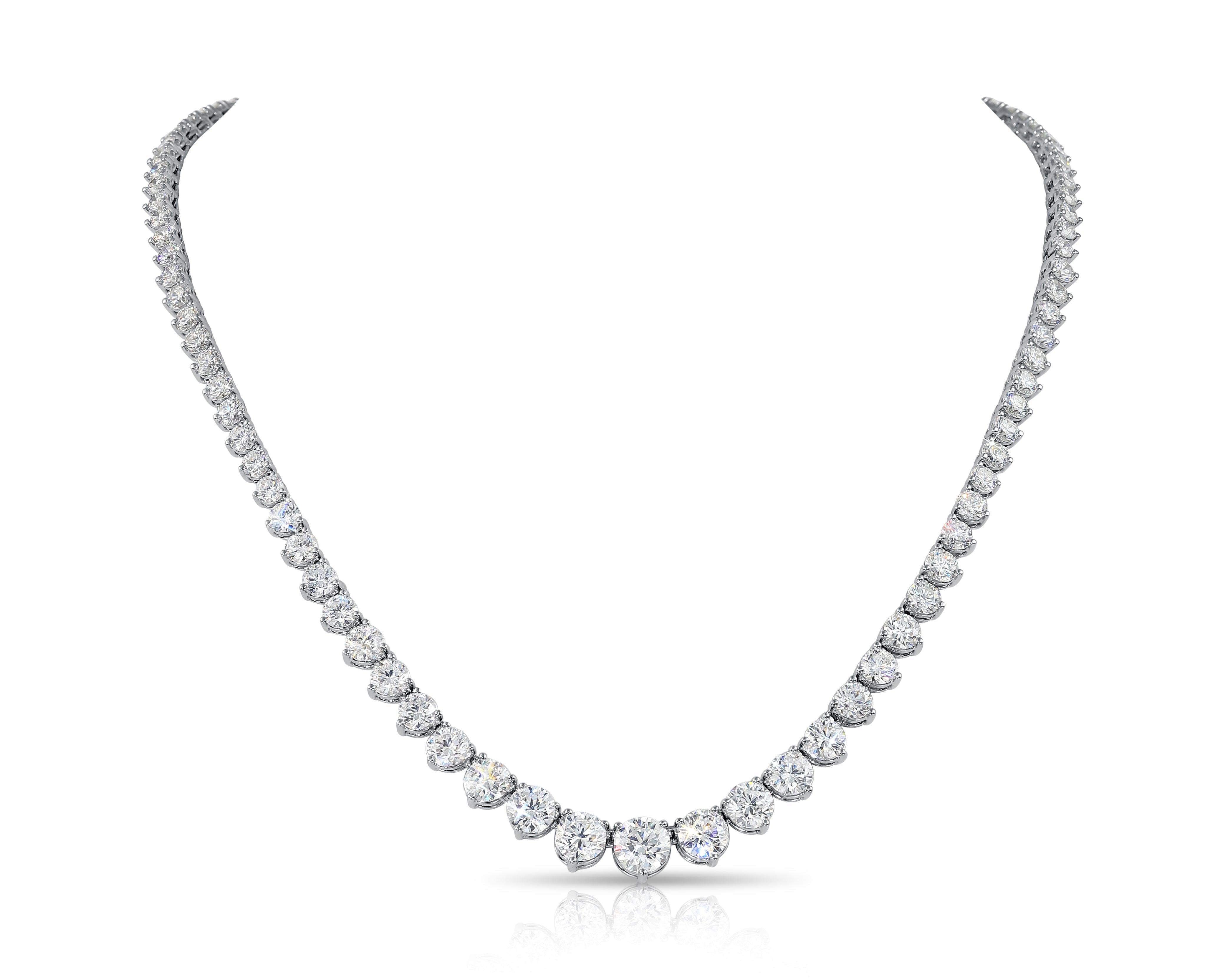 Large Graduated Diamonds Necklace (18.82 Ct. Tw.) for Rent