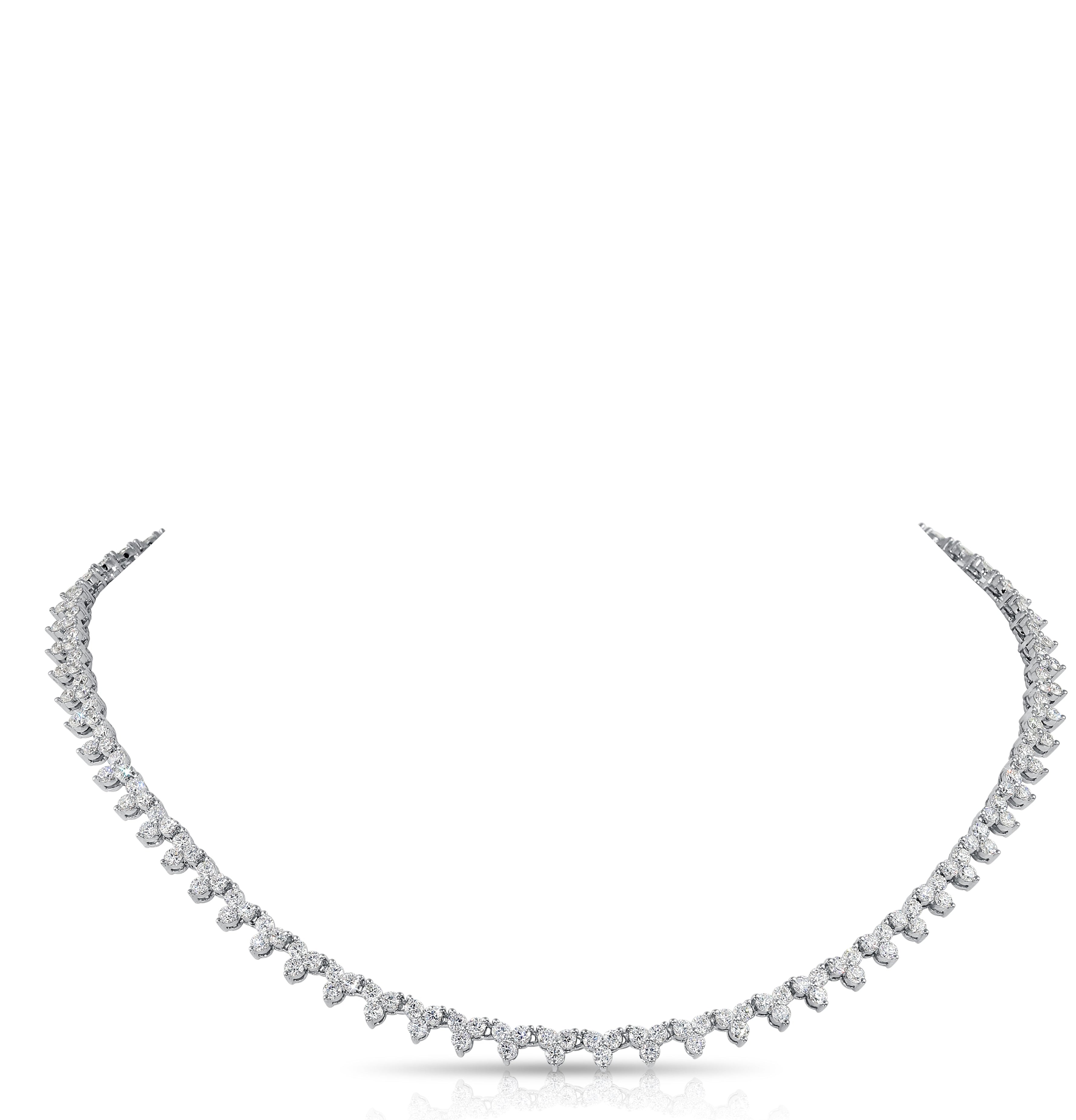 Three Prong Diamond Tennis Choker for Sale