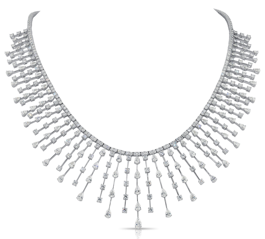 Radiant Cascade Diamond Necklace