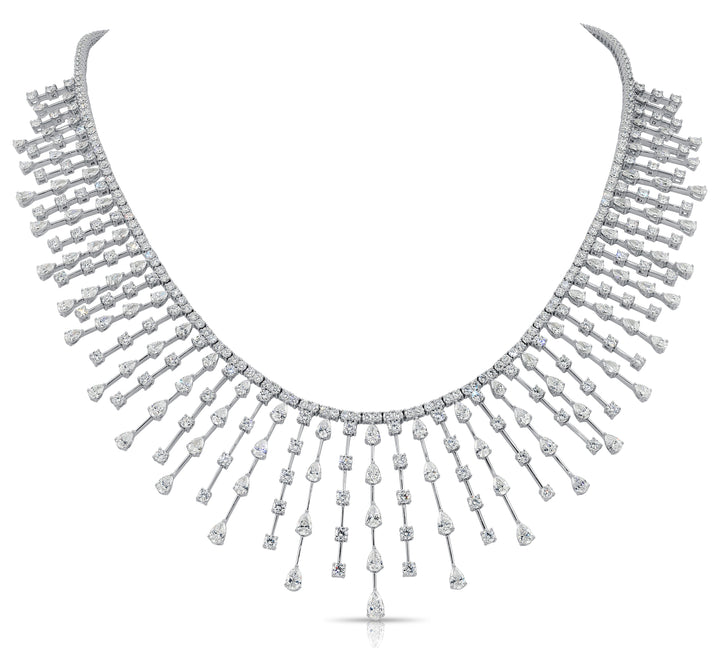 Radiant Cascade Diamond Necklace