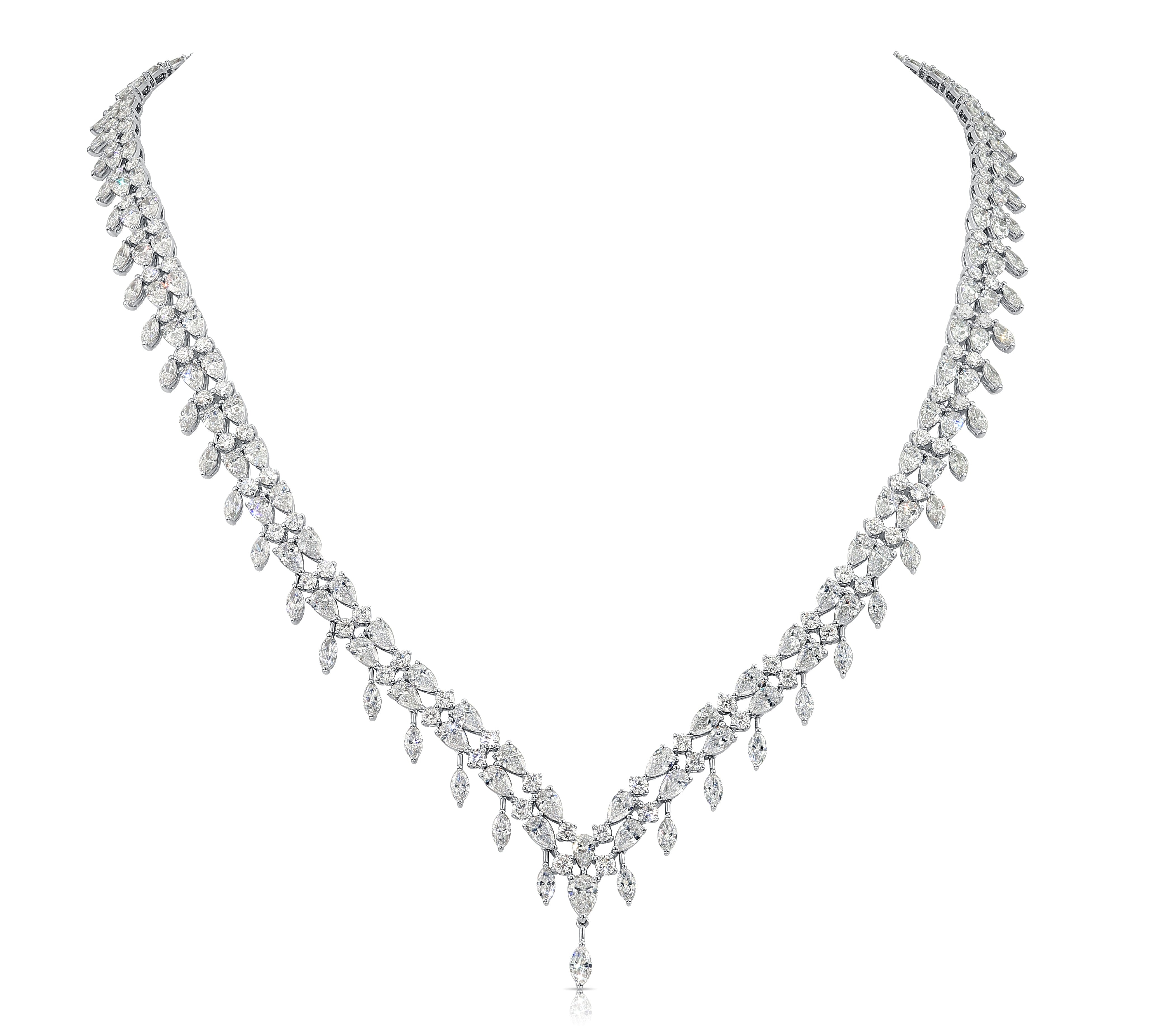 Ethereal V-Contour Diamond Necklace