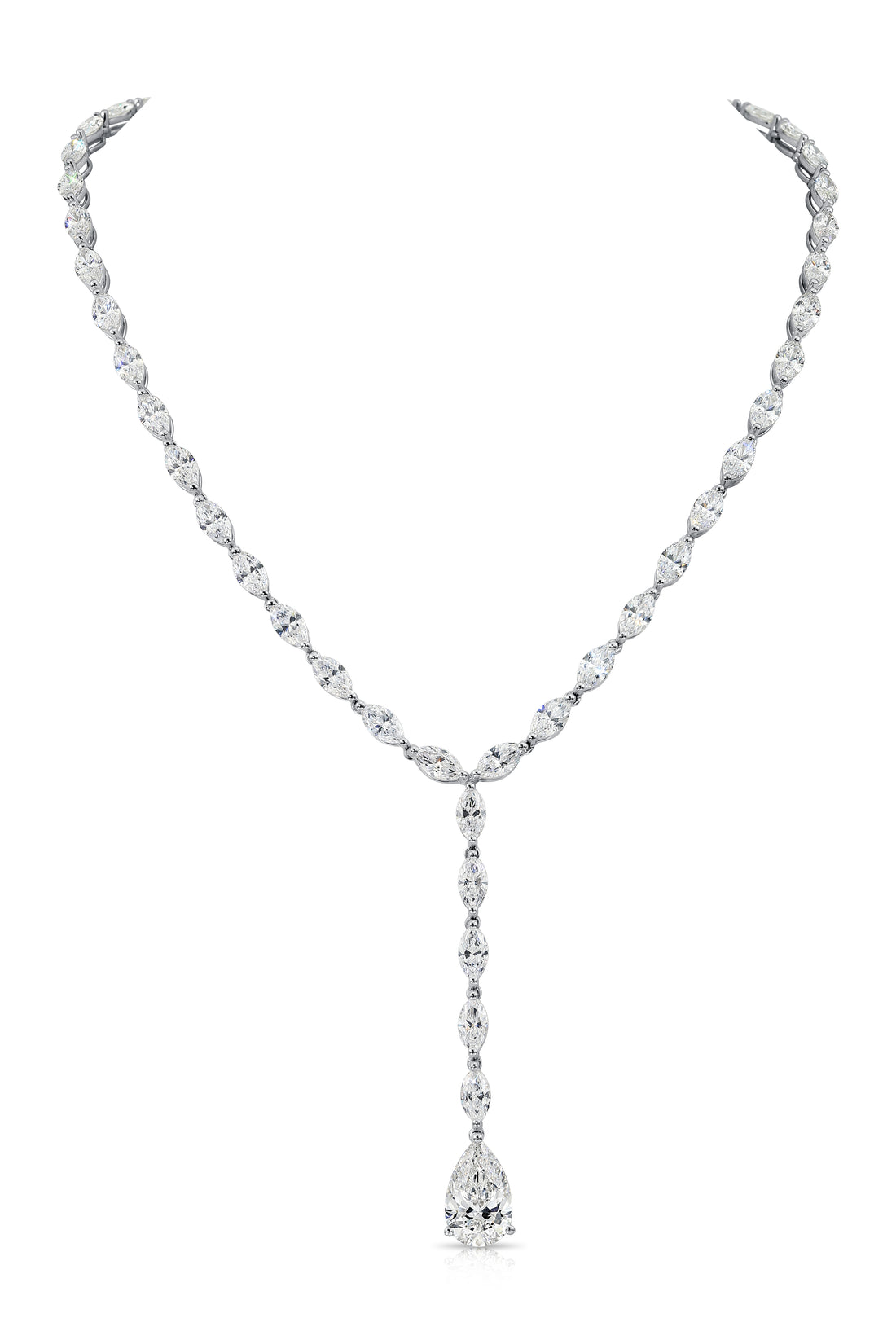 Marquise and Pear Diamonds Lariat Necklace  (31.29 Ct. Tw.) for Rent