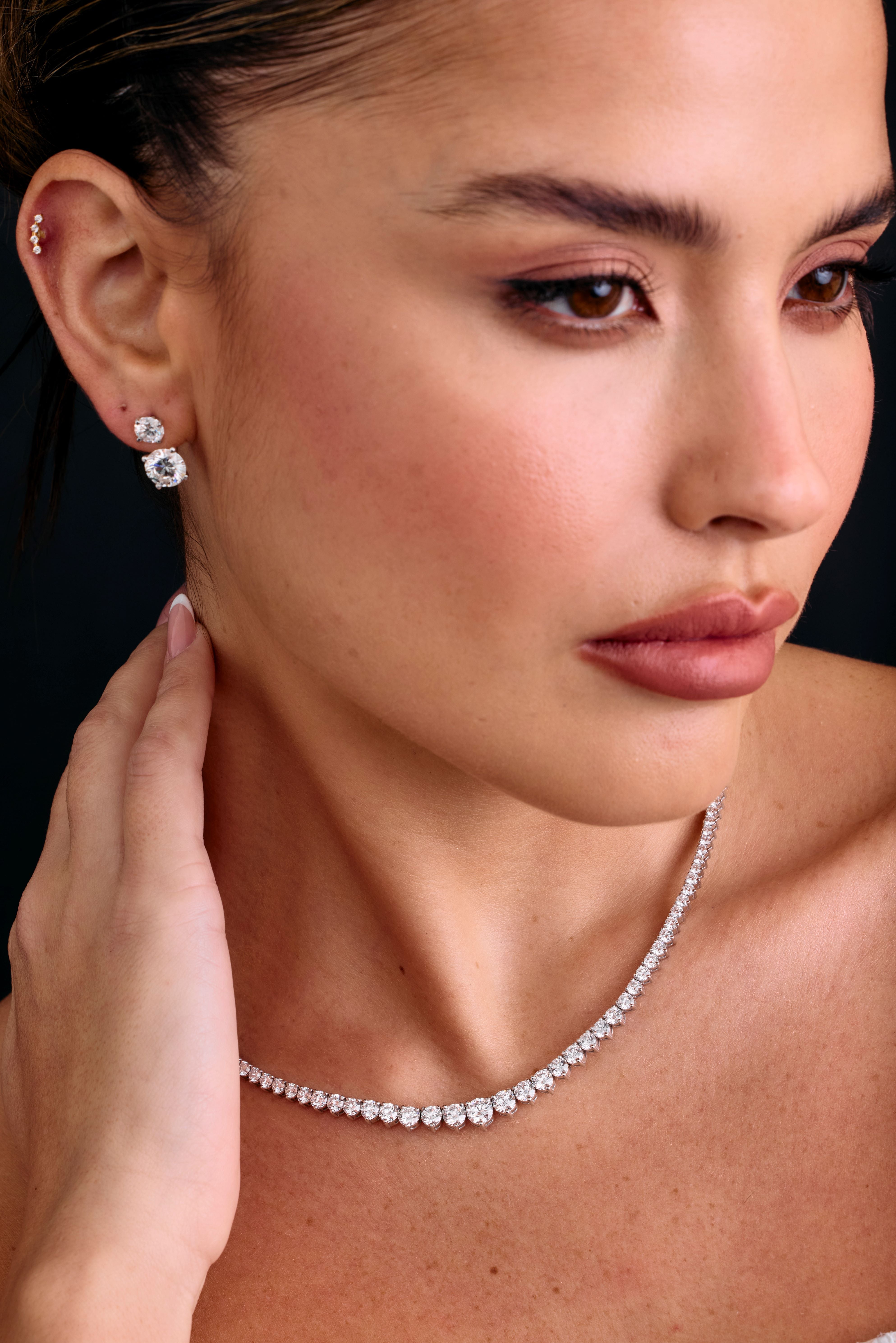 Large Graduated Diamonds Necklace (18.82 Ct. Tw.) for Rent