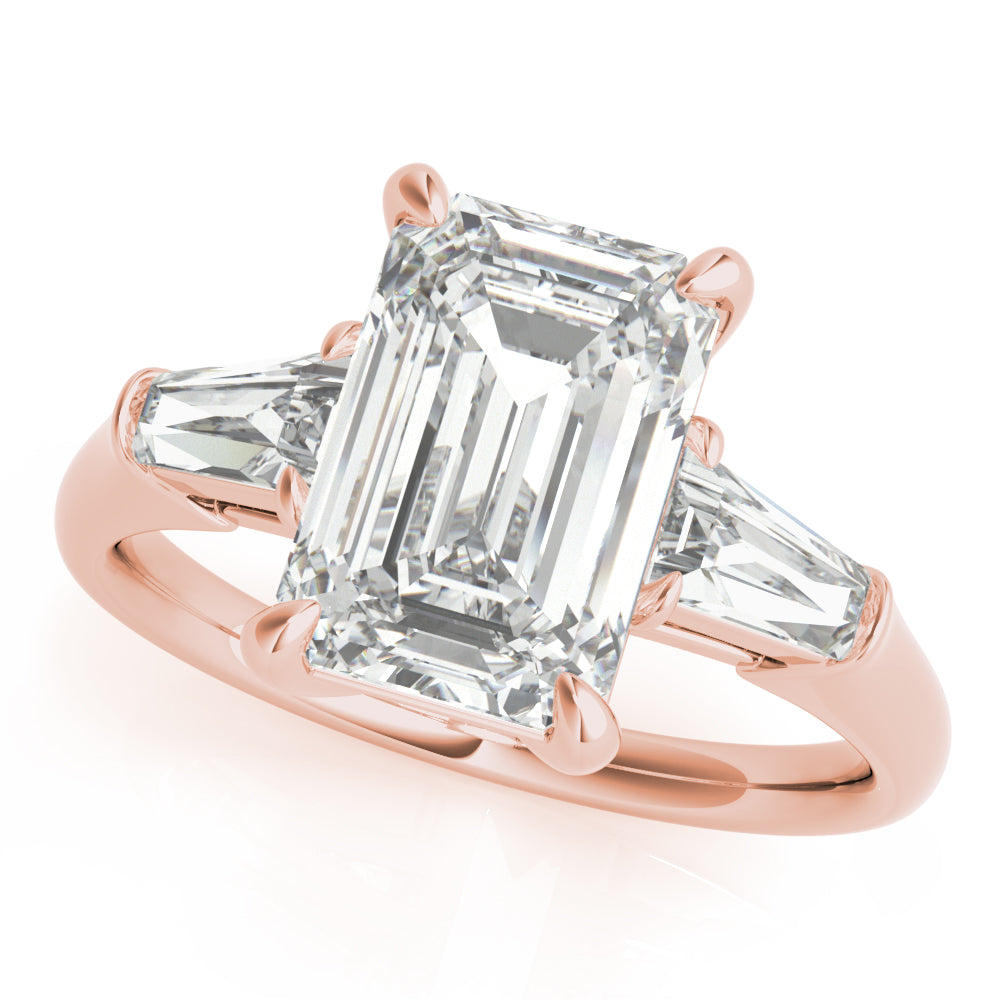 Three-Stone Emerald Engagement Ring - Elgrissy Diamonds