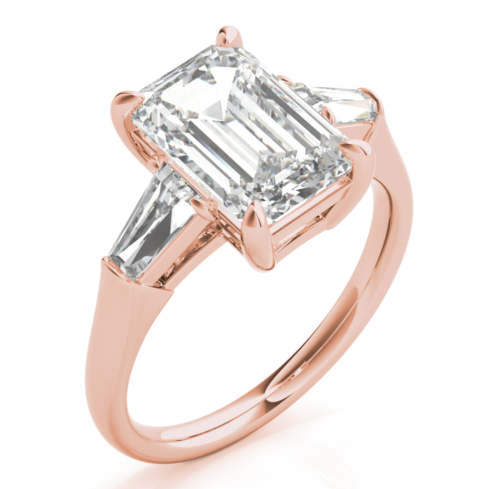 Three-Stone Emerald Engagement Ring - Elgrissy Diamonds