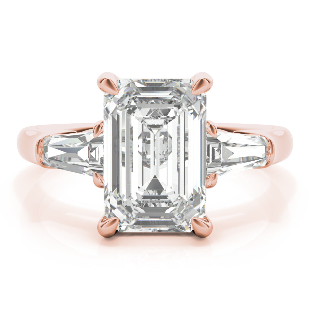 Three-Stone Emerald Engagement Ring - Elgrissy Diamonds