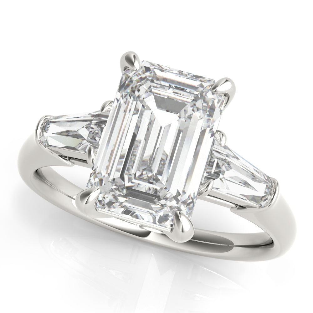 Three-Stone Emerald Engagement Ring - Elgrissy Diamonds