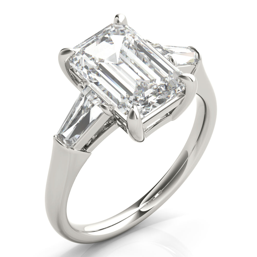 Three-Stone Emerald Engagement Ring - Elgrissy Diamonds