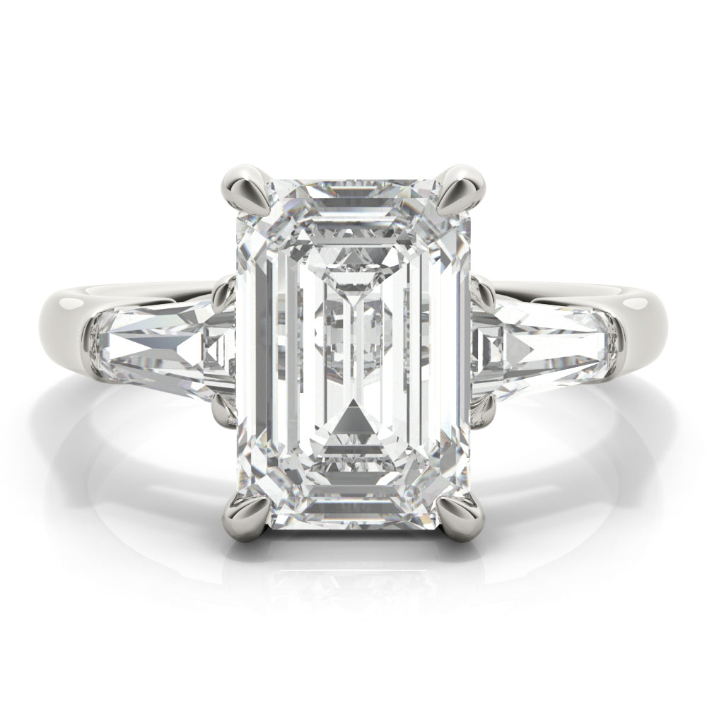 Three-Stone Emerald Engagement Ring - Elgrissy Diamonds