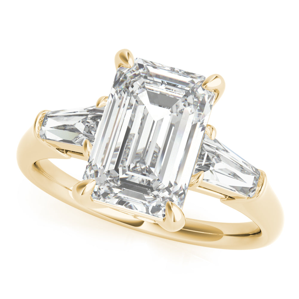 Three-Stone Emerald Engagement Ring - Elgrissy Diamonds