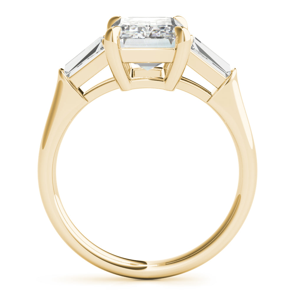 Three-Stone Emerald Engagement Ring - Elgrissy Diamonds