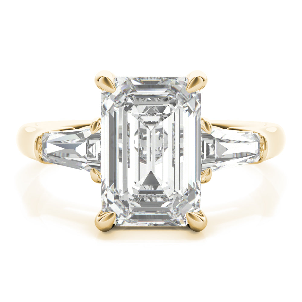 Three-Stone Emerald Engagement Ring - Elgrissy Diamonds