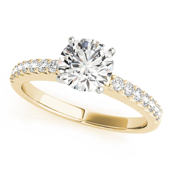 Tension Pavé Round Engagement Ring - Elgrissy Diamonds