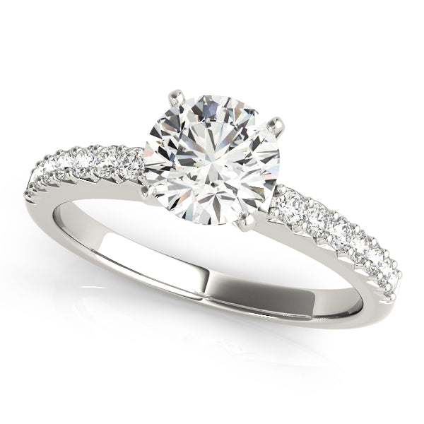Tension Pavé Round Engagement Ring - Elgrissy Diamonds