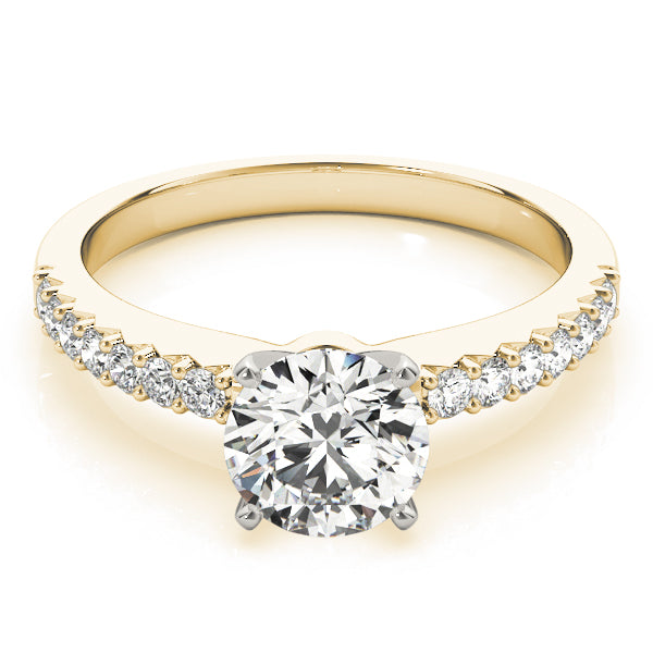 Tension Pavé Round Engagement Ring - Elgrissy Diamonds