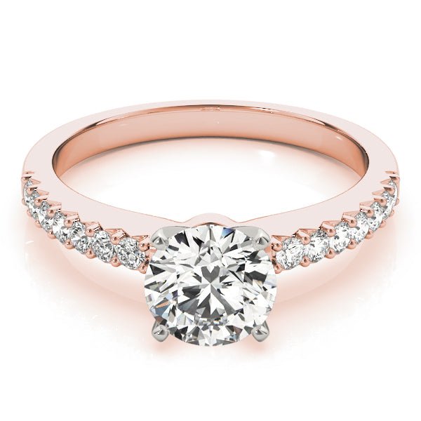 Tension Pavé Round Engagement Ring - Elgrissy Diamonds