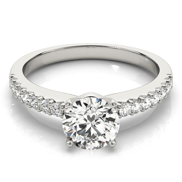 Tension Pavé Round Engagement Ring - Elgrissy Diamonds