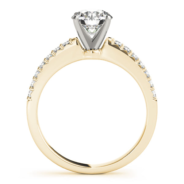Tension Pavé Round Engagement Ring - Elgrissy Diamonds