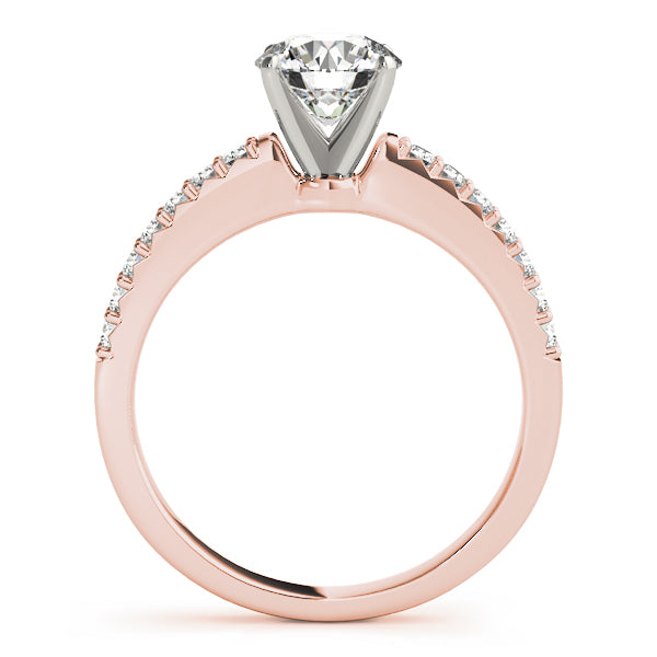 Tension Pavé Round Engagement Ring - Elgrissy Diamonds