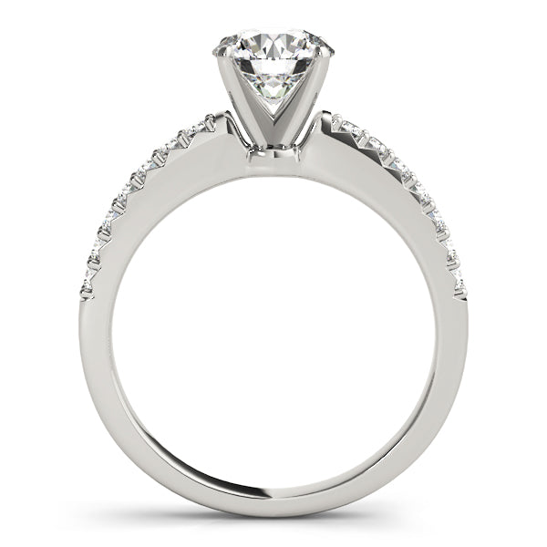Tension Pavé Round Engagement Ring - Elgrissy Diamonds