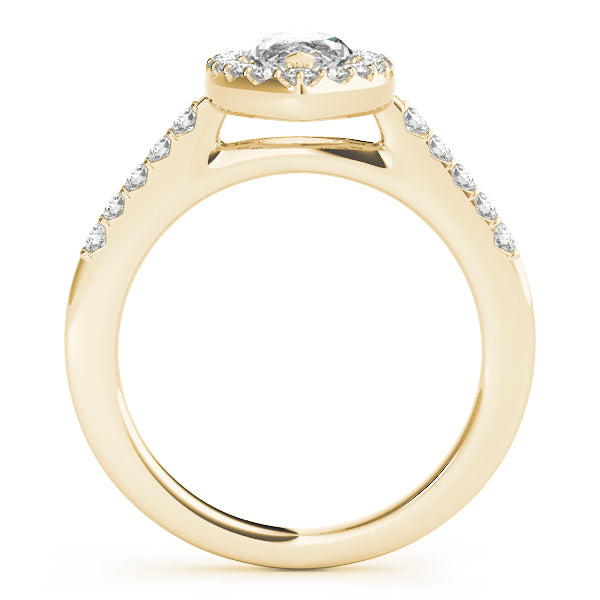 Marquise Halo Pavé Diamond Engagement Ring - Elgrissy Diamonds