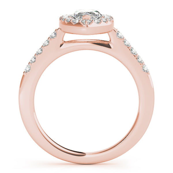 Marquise Halo Pavé Diamond Engagement Ring - Elgrissy Diamonds