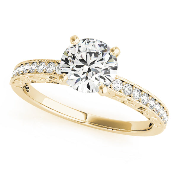 Vintage Tension Round Engagement Ring - Elgrissy Diamonds