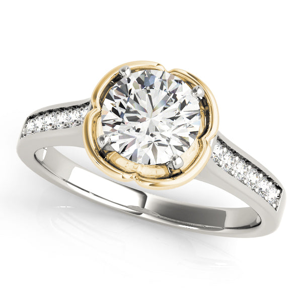 Float Bezel Round Engagement Ring - Elgrissy Diamonds