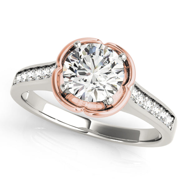 Float Bezel Round Engagement Ring - Elgrissy Diamonds