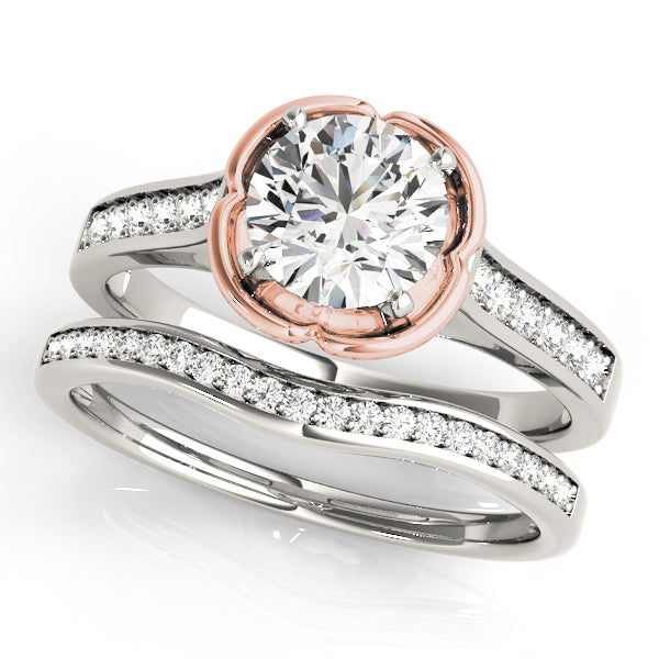 Float Bezel Round Engagement Ring - Elgrissy Diamonds