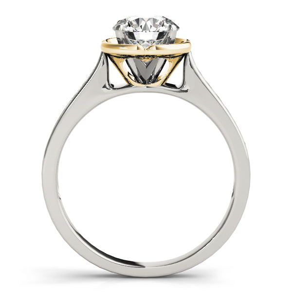 Float Bezel Round Engagement Ring - Elgrissy Diamonds