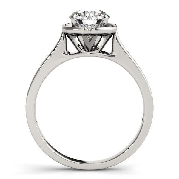 Float Bezel Round Engagement Ring - Elgrissy Diamonds