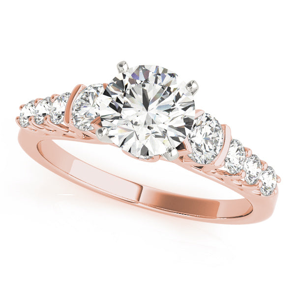 Royal Peekaboo Trellis Round Engagement Ring - Elgrissy Diamonds