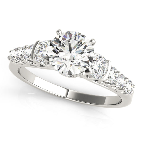 Royal Peekaboo Trellis Round Engagement Ring - Elgrissy Diamonds