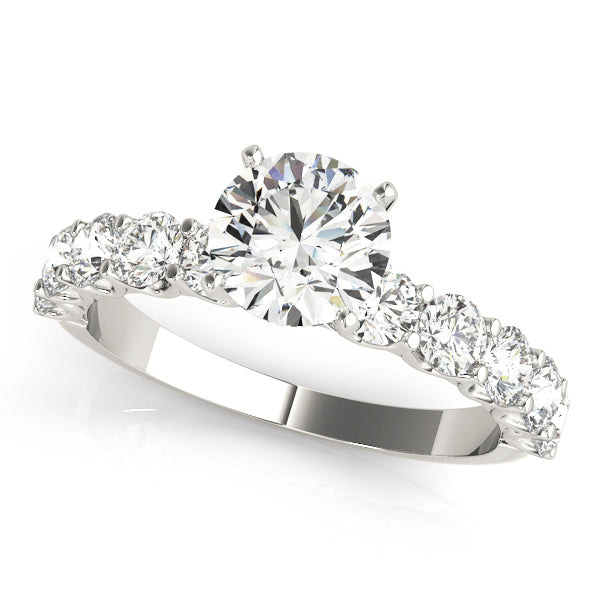 Waves Cathedral Peekaboo Round Engagement Ring - Elgrissy Diamonds